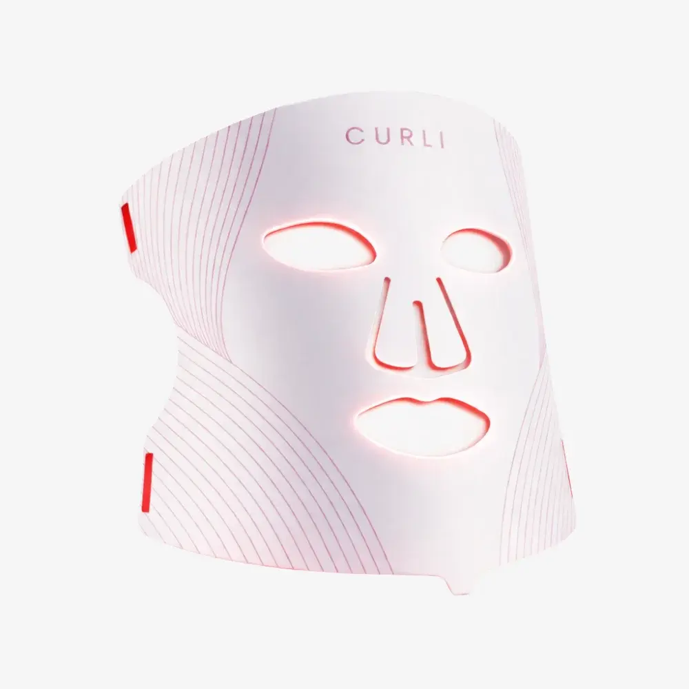 Curli PureSkin LED-terapimaske for ansiktsbehandling hjemme