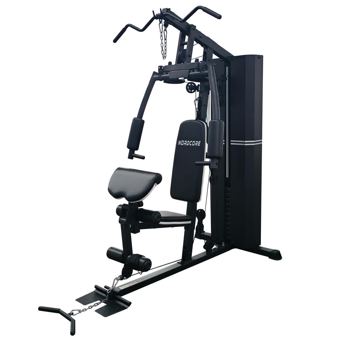 Nordcore Hjemme Gym Core 70 kg komplett treningsstasjon med vektstabel