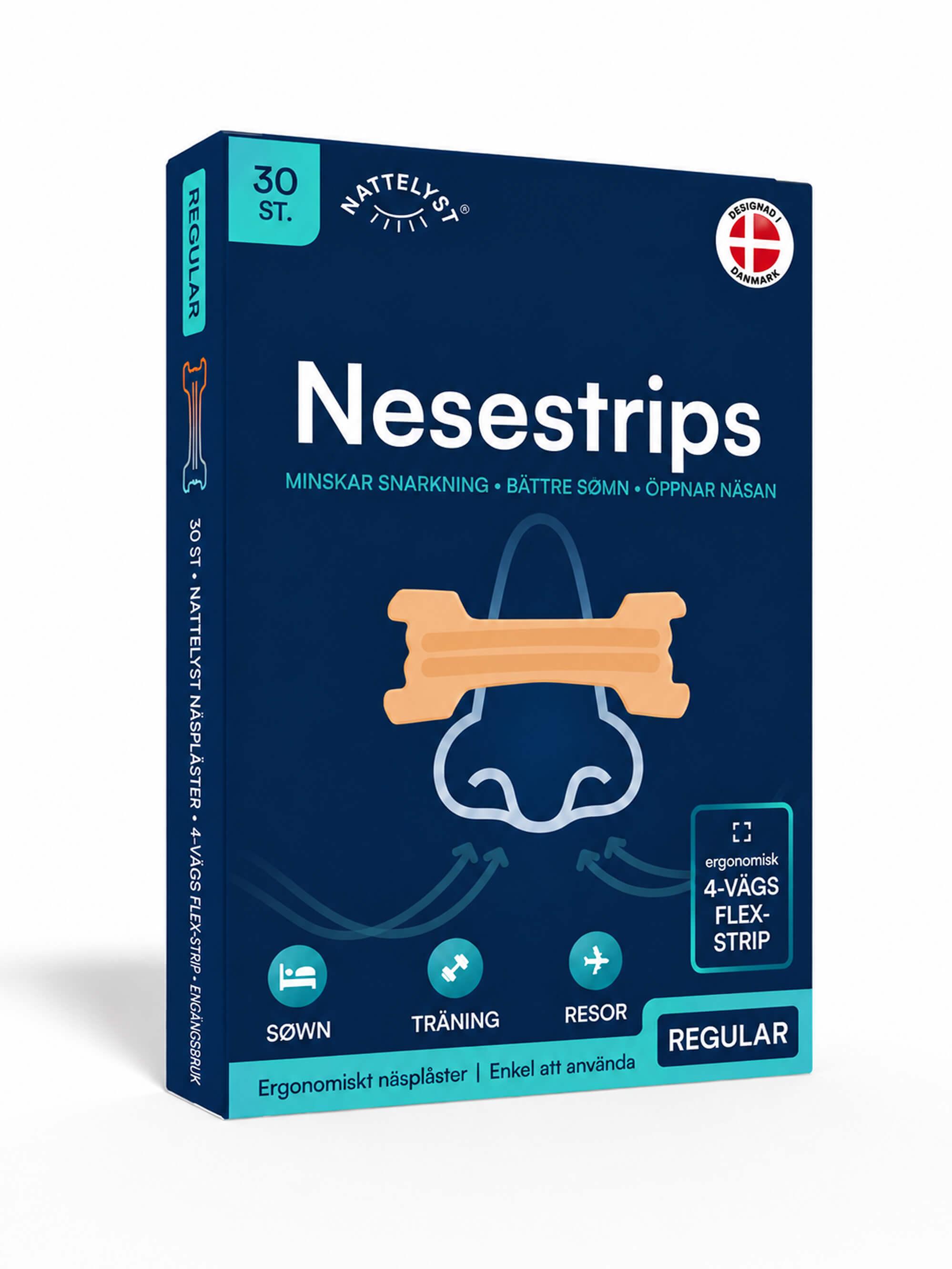Nattelyst nesestrips som åpner neseborene utenfra