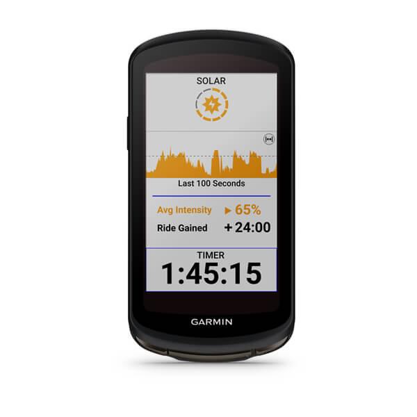 Garmin Edge 1040 Solar GPS sykkelcomputer med solcellepanel i displaykanten
