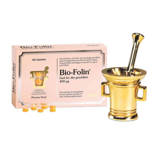 Bio-Folin folsyretilskudd med metylfolat, 180 tabletter