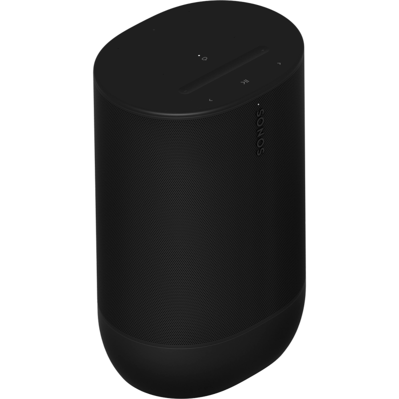 Sonos Move 2 portabel smarthøyttaler i svart farge sett skrått forfra