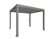 Biohort Pergola i metallic quartz grå, 3,5 x 3 meter