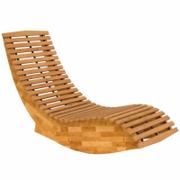 Northio ergonomisk sammenleggbar solseng i akasietre med S-kurvedesign