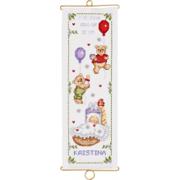Permin broderisett klokkestreng fødselstavle 14x40 cm