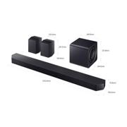 Samsung HW-Q990F 11.1.4-kanals soundbar med trådløs subwoofer og surroundhøyttalere