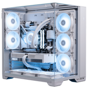 Shark Gaming White Shark Megalodon gaming-PC i hvitt Lian Li O11-kabinett