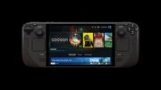 Valve Steam Deck OLED 512GB håndholdt gaming-PC sett forfra med skjerm og kontroller