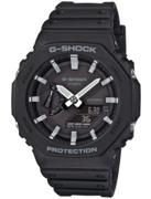Casio G-Shock GA-2100-1AER i helsvart karbonkjernekonstruksjon sett forfra