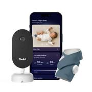 Owlet DreamSight Duo babycall med kamera og sokk i blå farge