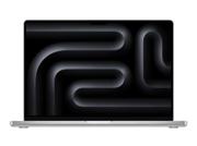 Apple MacBook Pro M5 Pro 16 tommer i sølvfarge sett ovenfra med åpen skjerm