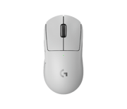 Logitech G PRO X SUPERLIGHT 2 trådløs gaming-mus sett ovenfra, hvit utgave