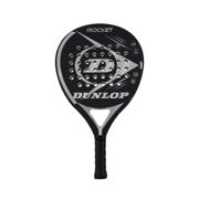 Dunlop Rocket padelracket i svart og sølv, rund form for nybegynnere