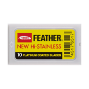 Feather Hi-Stainless barberblader 10-pakning