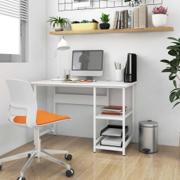 vidaXL PC-bord i hvit MDF og metall, 105x50x72 cm