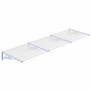 vidaXL skjermtak entretak grå og gjennomsiktig 297,5x90 cm polykarbonat